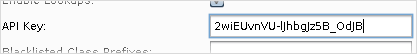 API key field